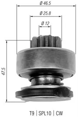 Pinion, starter